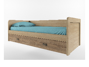 Jednostruki krevet 90 cm Danica (madura + hrast wellington) (s podnicom)