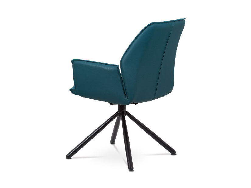 Blagovaonska stolica Hagga-399-BLUE2 (petrolej plava + crna)