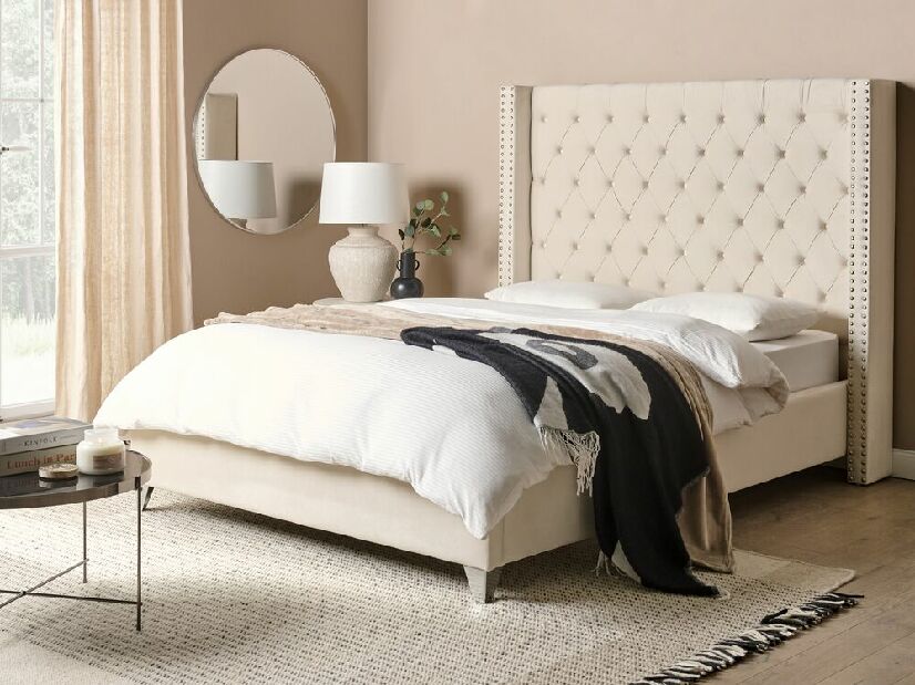 Bračni krevet 140 cm Lubbka (bijela) (s podnicom)