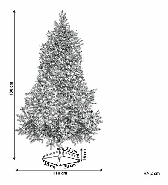 Umjetno božićno drvce 180 cm TOMMO (bijela)
