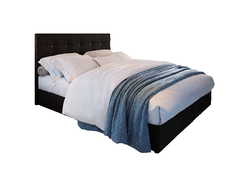 Bračni krevet Boxspring 160 cm Karen (tamnosmeđa) (s madracem i prostorom za odlaganje)