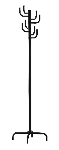 Vješalica Whaddon crna (crna)