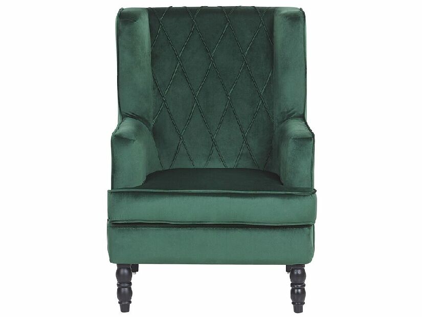 Fotelja- SANES (tamno zelena) (s tabureom)