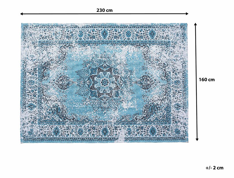 Tepih 230 cm Almir (svijetlo plava)