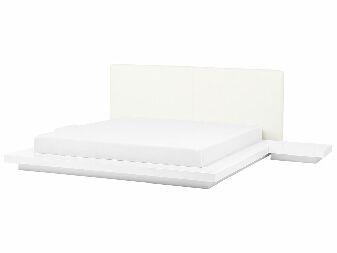 Bračni vodeni krevet 180 cm Zenday (bijela) (s madracem)