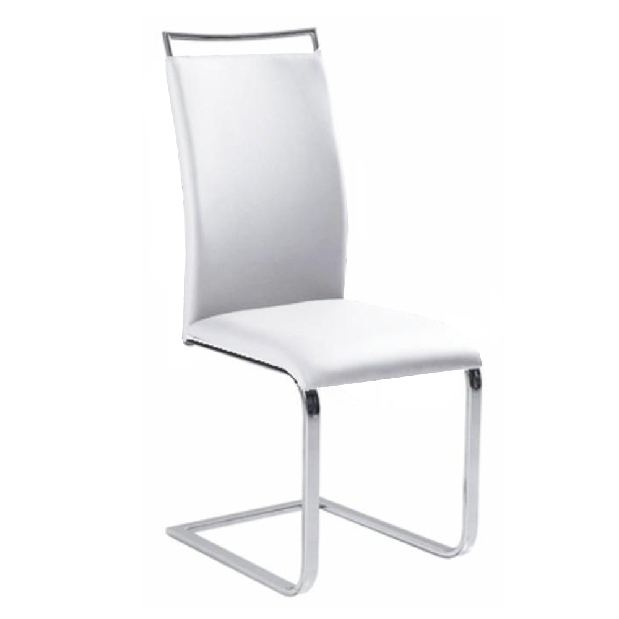 Blagovaonska stolica Berion (bijela + krom) 