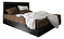 Bračni krevet  Boxspring 140 cm Lilac (uzorak + crna) (s madracem i prostorom za odlaganje)