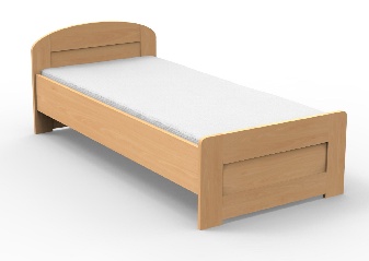 Jednostruki krevet 90 cm Petronila ravno uzglavlje (masiv)