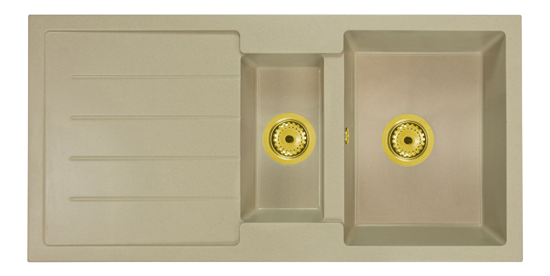 Kuhinjski sudoper Yuxur (bež) (s 1 otvorom za bateriju) (L)