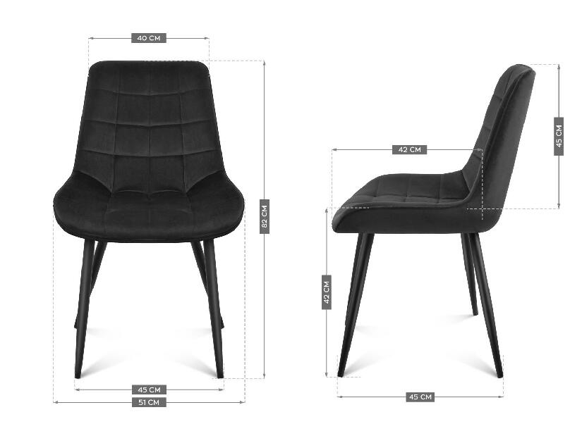 Blagovaonska stolica Pamper 3 (crna)