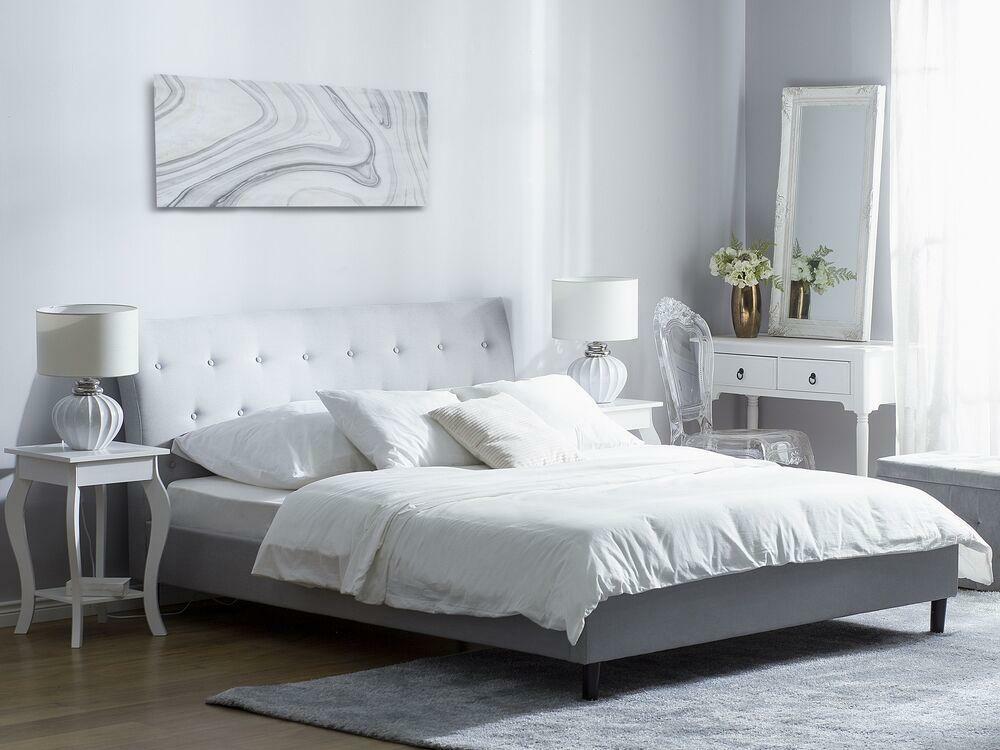 Bračni krevet 180 cm SANTORI (s podnicom) (siva)