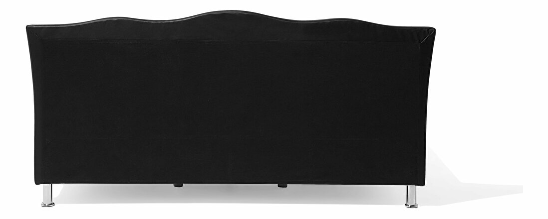 Bračni krevet 180 cm MATH (s podnicom) (crna)
