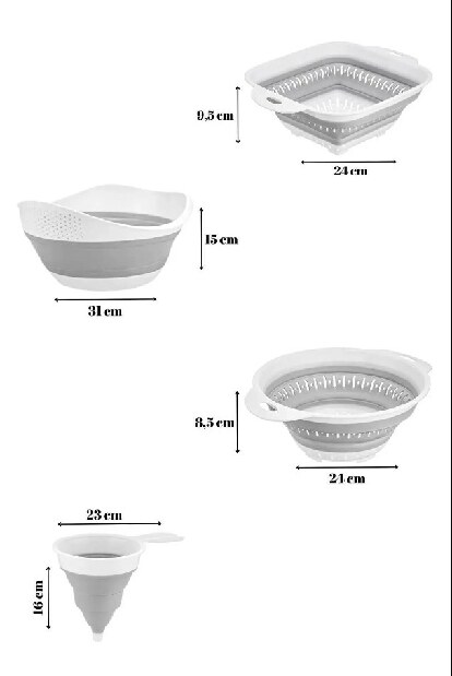Kuhinjski set (4 kom.) Foldesi (bijela)