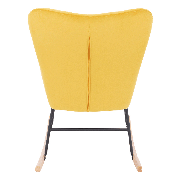 Dizajnerska fotelja za ljuljanje Kerem (žuta)
