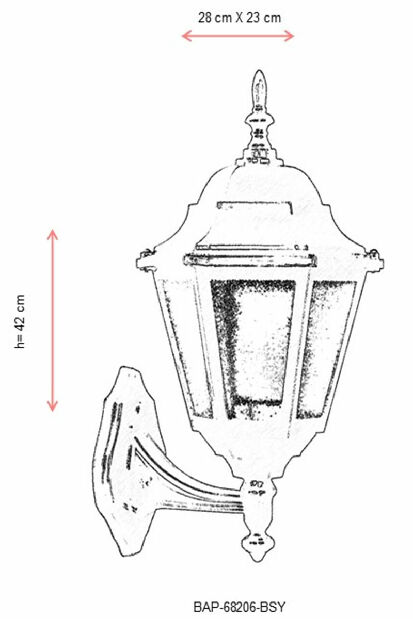 Vanjska zidna svjetiljka Boden (crna)