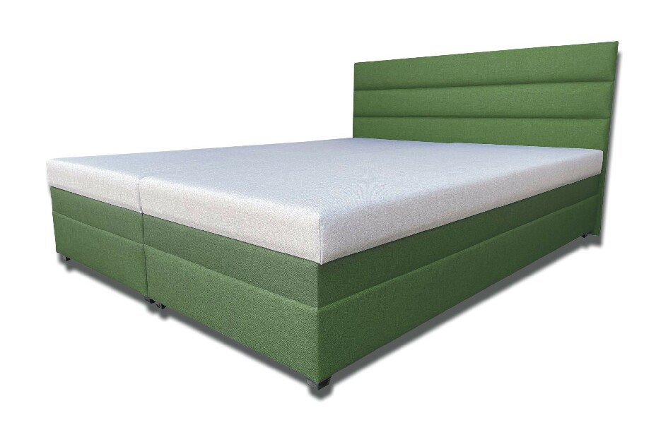 Bračni krevet 160 cm Rebeka (s opružnim madracima) (tamno zelena)