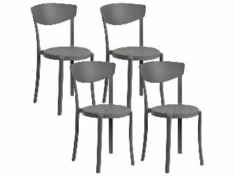 Set blagovaonskih stolica (4 kom.) Valkyrja (tamnosiva) 