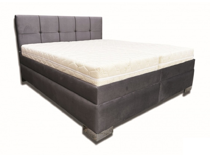 Bračni krevet 160 cm Elissa (tamnosiva) (bez madraca) (sa čvrstom bazom)