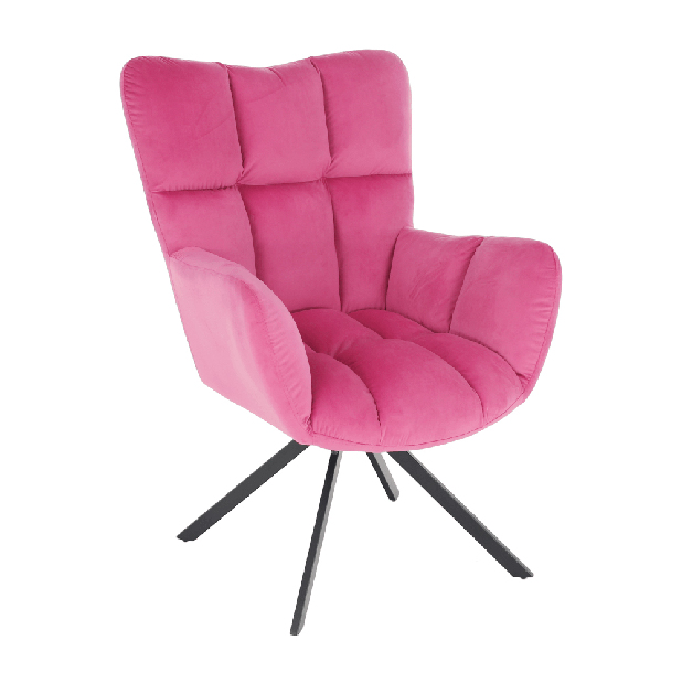 Dizajnerska fotelja Komand (ružičasta)