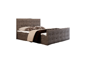 Bračni krevet Boxspring 160 cm Milagros 2 (siva) (s madracem i prostorom za odlaganje)