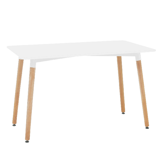 Blagovaonski stol Dirrax 4 (bijela + bukva) (za 4 osobe)