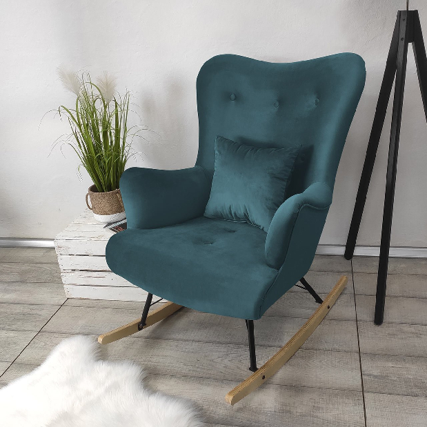 Fotelja za ljuljanje u skandinavskom stilu Aria (Magic Velvet 2222)