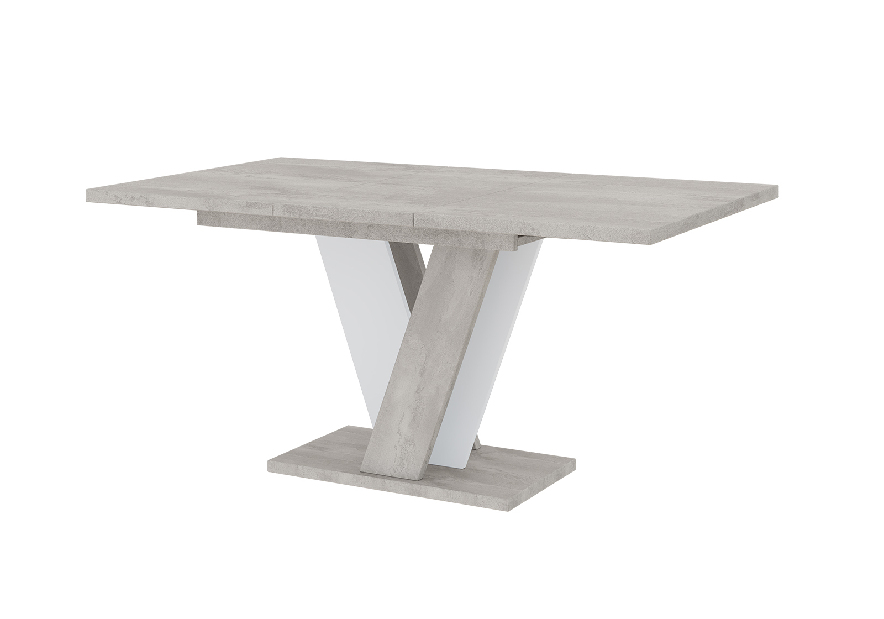 Blagovaonski stol Venag (svijetlosiva + bijela) (za 4 do 6 osoba)