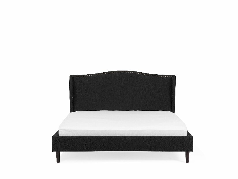 Bračni krevet 180 cm COLLETTE (s podnicom) (crna)