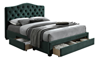 Bračni krevet 180 cm Kelpea (s podnicom) (smaragdna)
