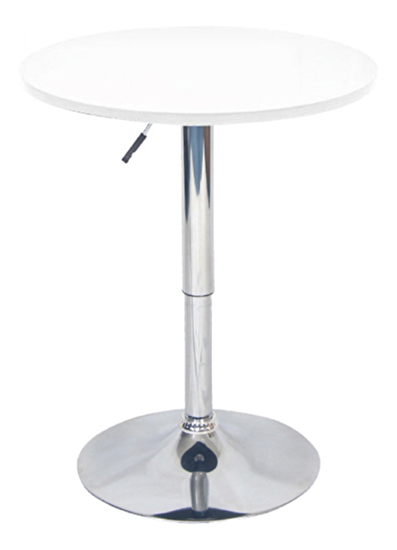 Barski stol podesive visine Biria (bijela + krom) 