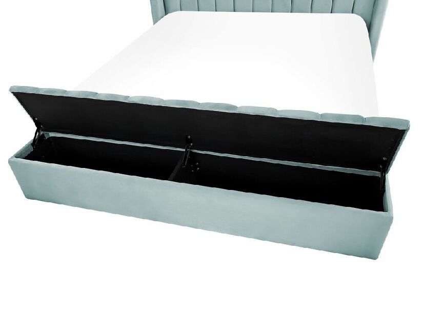 Bračni krevet 160 cm Noya (metvica) (s podnicom) (s prostorom za odlaganje)