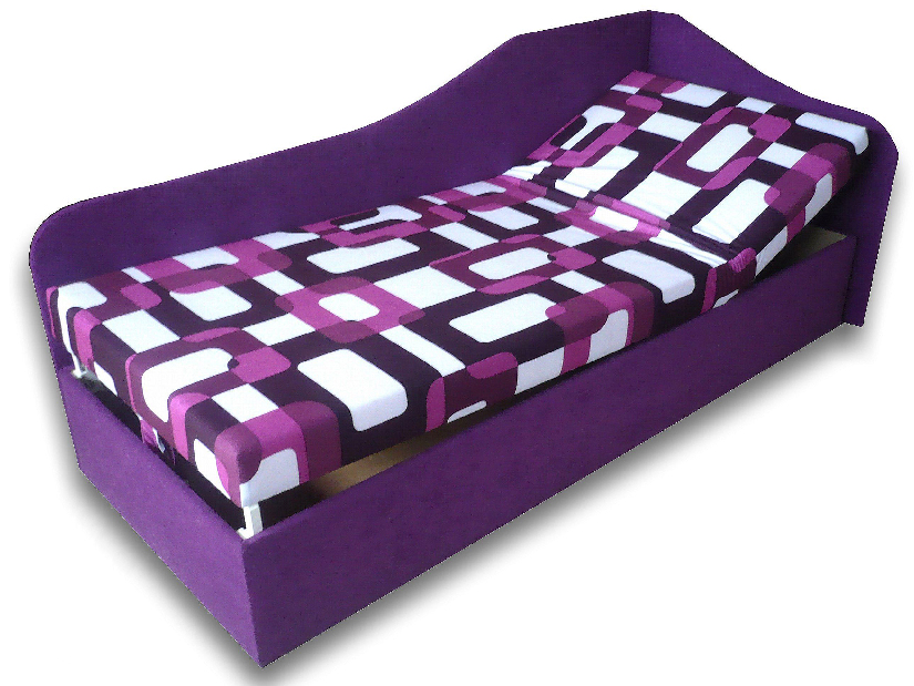 Jednostruki krevet (kauč) 90 cm Abigail (Gusto 10 + Ljubičasta 49) (D)