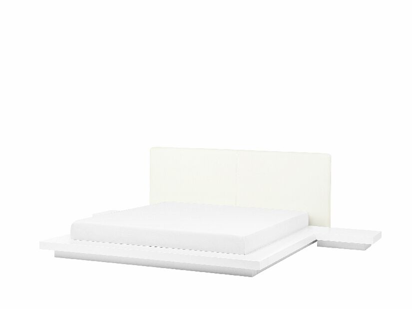Bračni krevet 160 cm ZEPHYRE (s podnicom) (bijela)