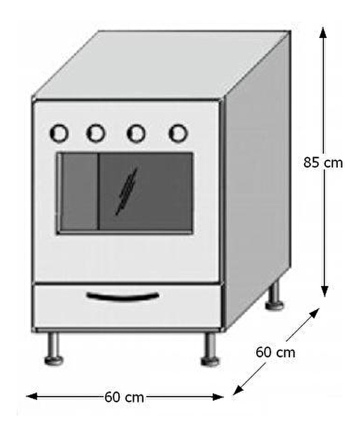 Donji kuhinjski ormarić za ugradbenu pećnicu Igo New ZK 60 