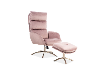 Fotelja za opuštanje Maryrose (ružičasta + antracit)