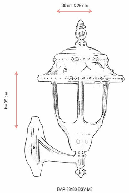 Vanjska zidna svjetiljka Brendy (crna)