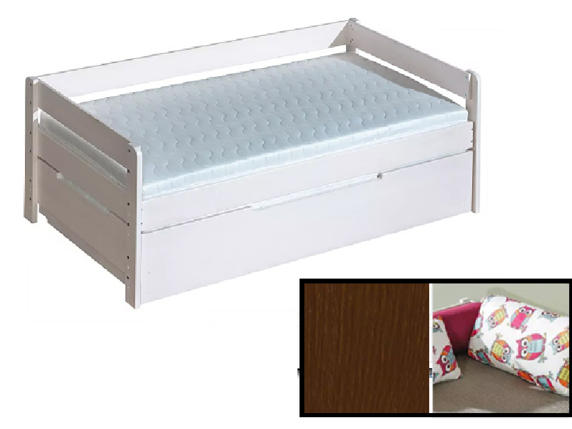 Krevet na razvlačenje 90 cm Balos (s podnicom i prostorom za odlaganje) *rasprodaja