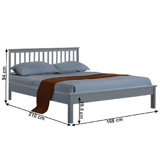 Bračni krevet 160 cm Many (s podnicom)