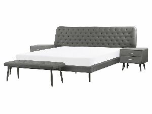 Spavaća soba ESONNA (s krevetom160x200 cm) (siva)