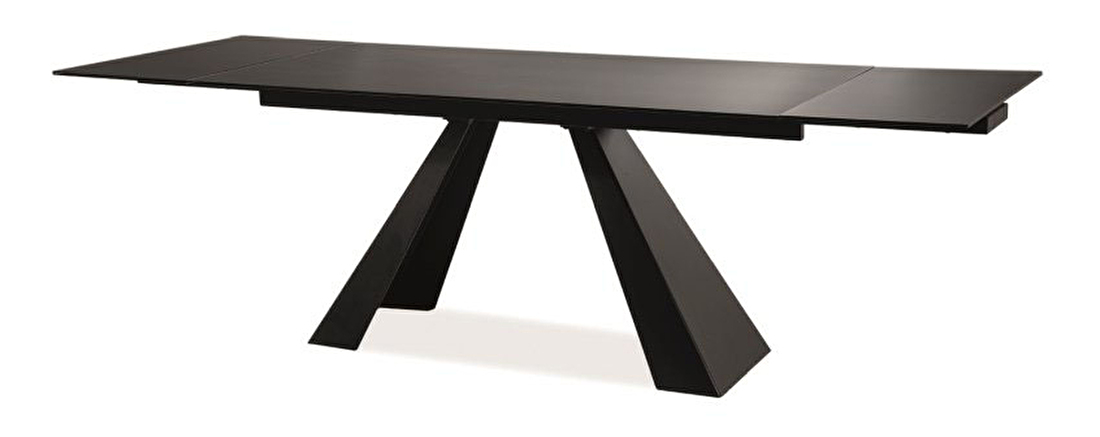 Blagovaonski stol na razvlačenje 160-240 cm Shelia (crna + crna) (za 8 i više osoba)