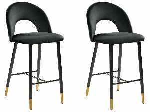 Set barskih stolica (2 kom.) Fabian (crna)