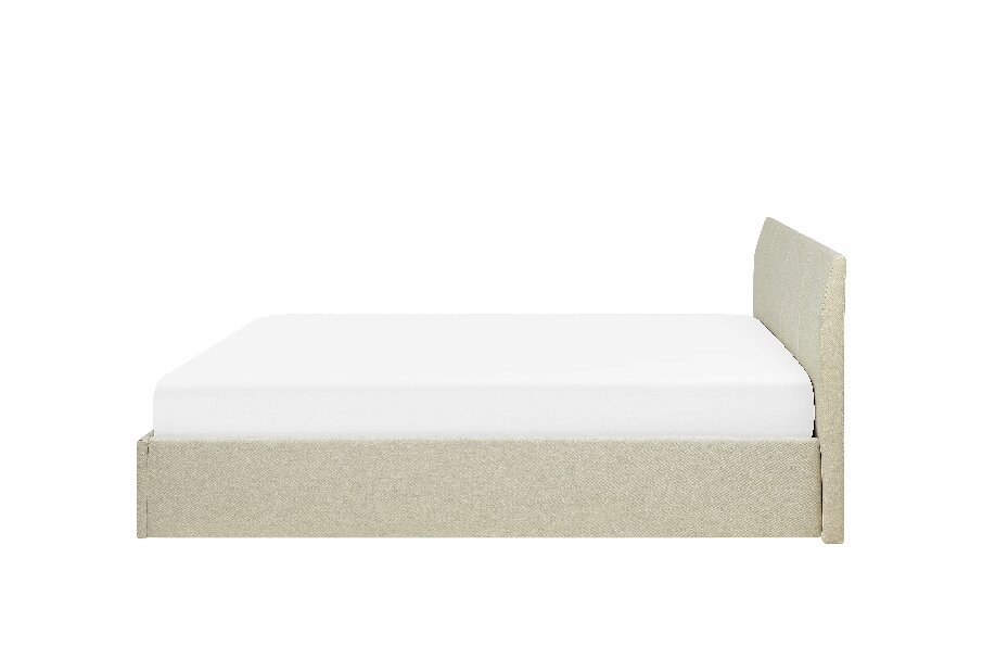 Bračni krevet 160 cm ORBIT (s podnicom prostorom za odlaganje) (bež)
