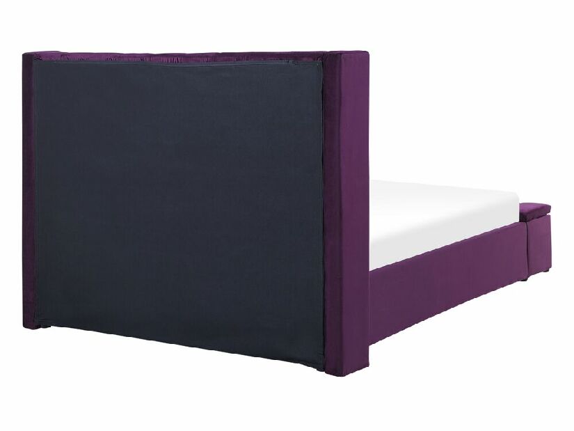 Bračni krevet 140 cm NAIROBI (tekstil) (ljubičasta) (s podnicom)