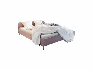 Bračni krevet 160 cm Lon (svijetloružičasta) (bez podnice i prostora za odlaganje)