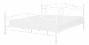 Bračni krevet 140 cm Aicha (bijela) (s podnicom)
