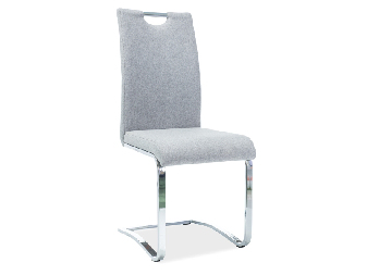 Blagovaonska stolica Harold (siva + krom)