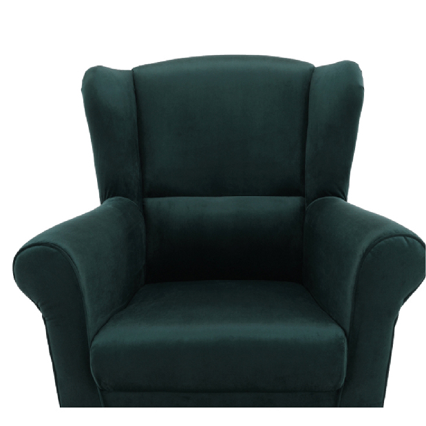 Fotelja s tabureom Aevo (smaragdna)