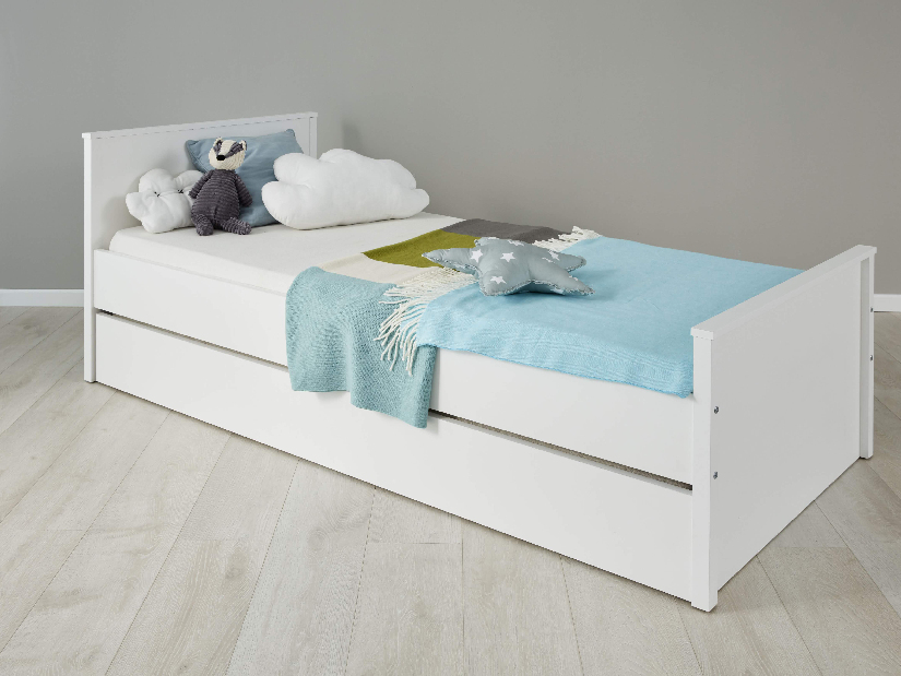 Jednostruki krevet 90 cm Olna (bijela) (bez podnice i madraca)
