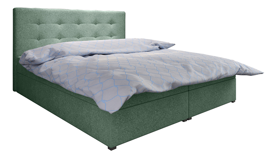Bračni krevet Boxspring 140 cm Fade 1 Comfort (metvica) (s madracem i prostorom za odlaganje)
