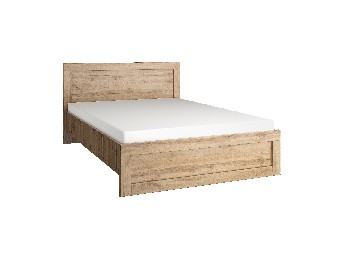 Bračni krevet 140 cm Mirella (hrast wotan) (s podnicom)